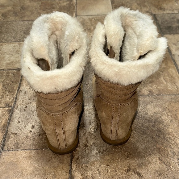 Nine west  Tan Suede Faux Fur Winter Snow Boots | Cozy Lace-Up Boots |Size 7.5 - Picture 5 of 8